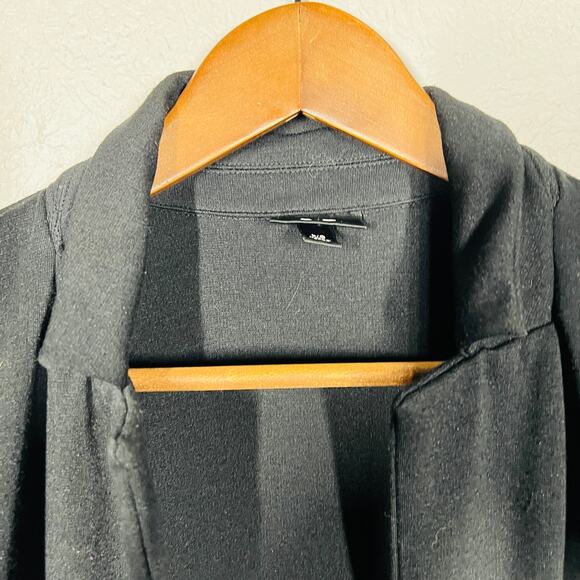 Mossimo Open Front Zippered Cardigan Long Sleeve Black - L - Picture 3 of 5